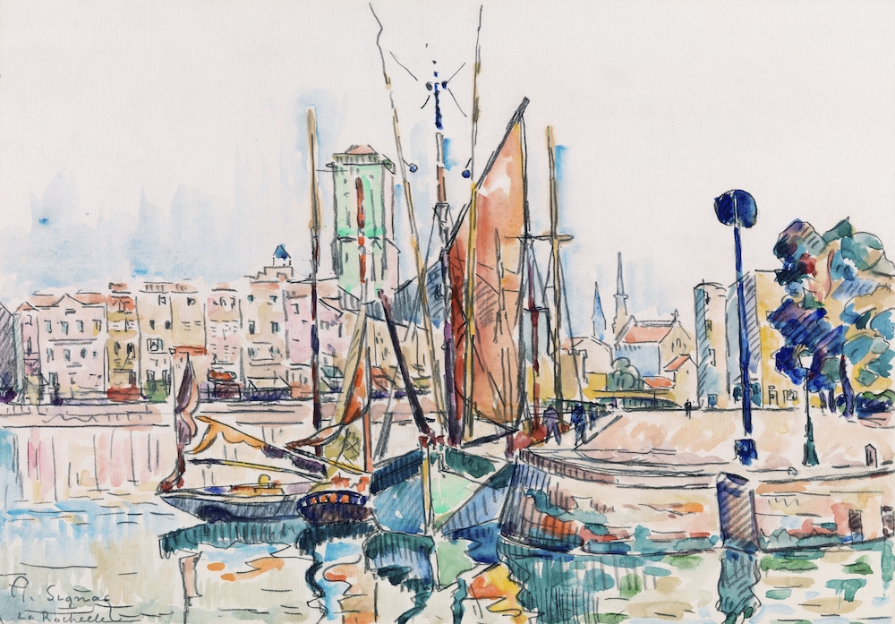 La Rochelle (1911) painting in high resolution by Paul Signac. Original from Barnes Foundation. Digitally enhanced by rawpixel.