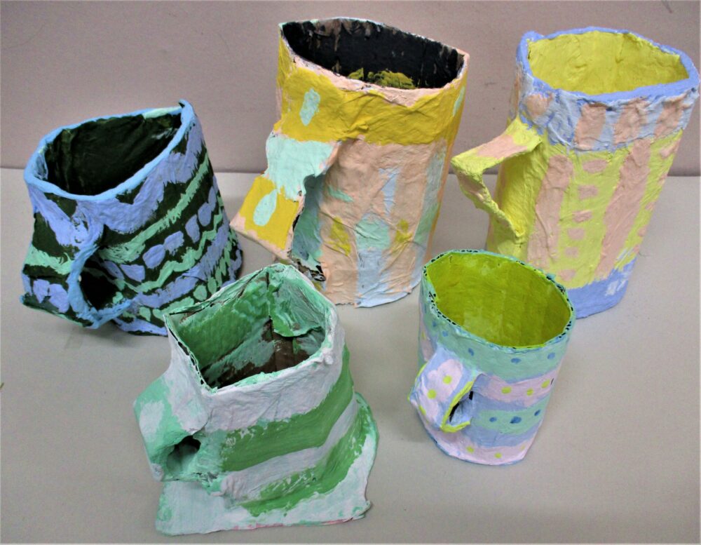 Painted cups together