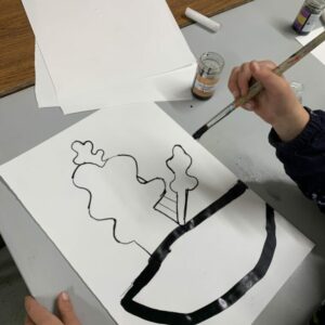 Using Indian Ink to Paint a Plant by Jan Miller.