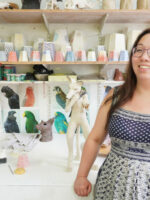 Artist Saya McNairn-Yanagi in her studio.