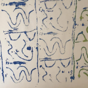 Final Repeat Print Made With Kitchen Roll Tube by Tobi Meuwissen