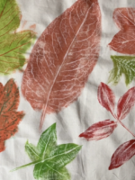 Final Autumn Floor Textiles Made Using Rubbing by Tobi Meuwissen
