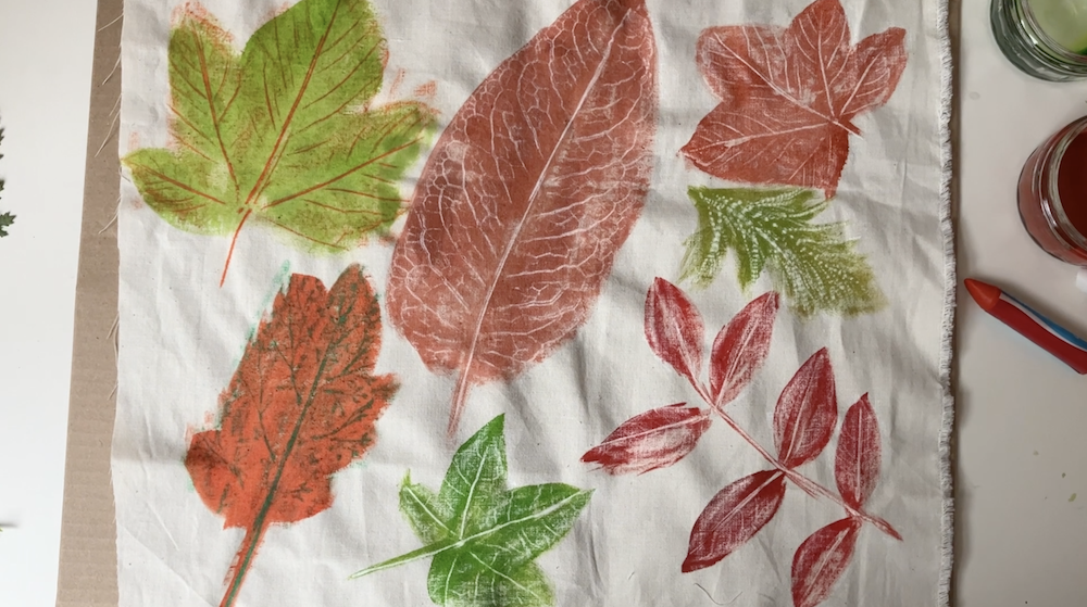 Final Autumn Floor Textiles Made Using Rubbing by Tobi Meuwissen