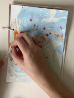 Marbled Hole Punch Sketchbook by Tobi Meuwissen