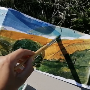 Adding Watercolour To Landscape Concertina by Saoirse Morgan