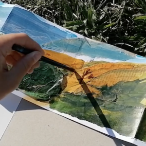 Adding Pencil To Landscape Concertina by Saoirse Morgan