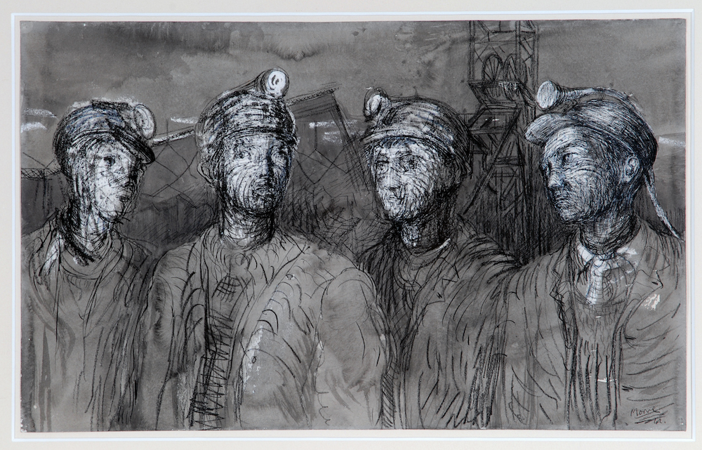 Pit Boys at Pit Head 1942 Wakefield Permanent Art Collection Image Courtesy of The Hepworth Wakefield LR copy. © The Henry Moore Foundation. All Rights Reserved, DACS 2022 / www.henry-moore.org. Photo credit: Wakefield Permanent Art Collection
