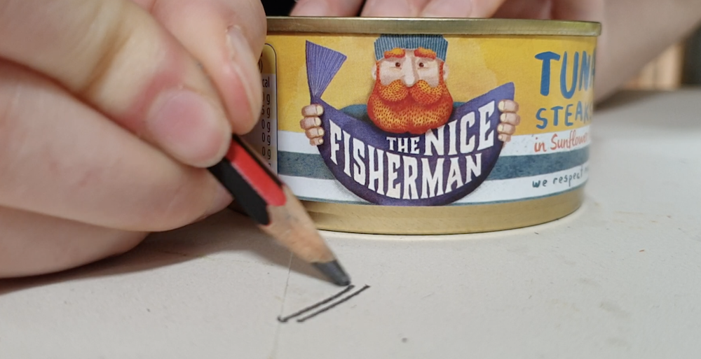 Taking Marks From a Tuna Tin by Rowan