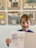 William's Sketch Inspired by Janine's Painting by Natalie Deane