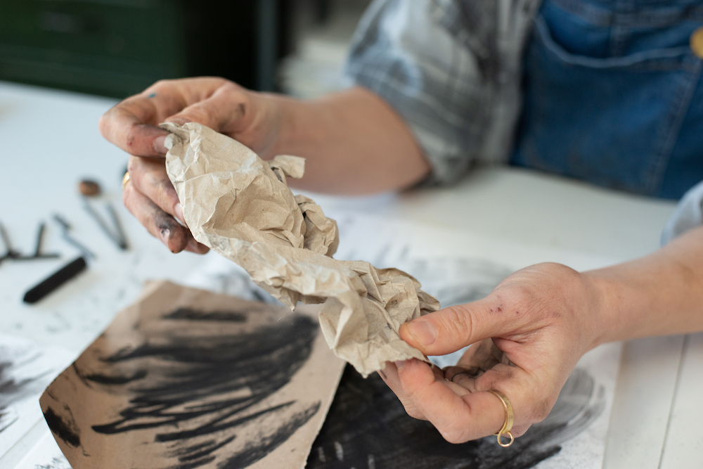 Scrunching Paper by Laura McKendry