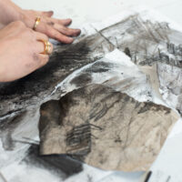 Ripped Charcoal Collage by Laura McKendry