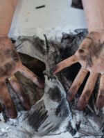 Charcoal Covered Hands by Laura McKendry