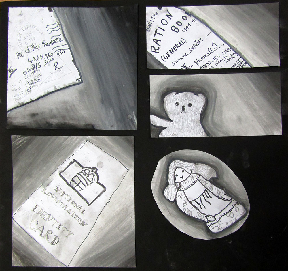 Using different shaped pictures and making decisions about placement by Caroline Moore