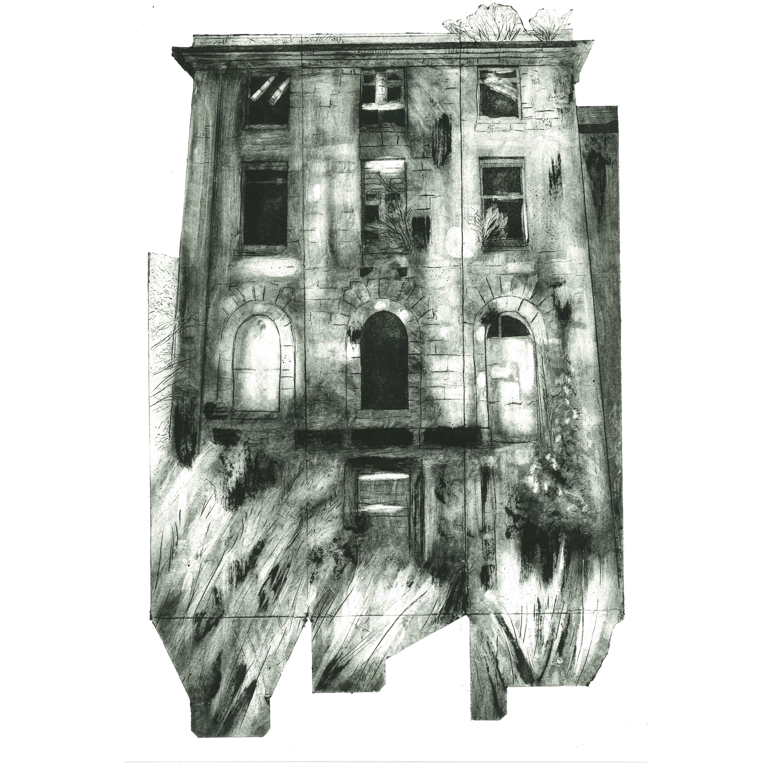 Commodore Hotel, Collagraph print, H 380 x W 280 mm Commodore Hotel, Collagraph print, H 380 x W 280 mm