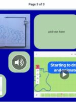 Showing what can be added to a page in Book creator.