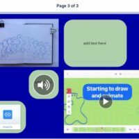 Showing what can be added to a page in Book creator.