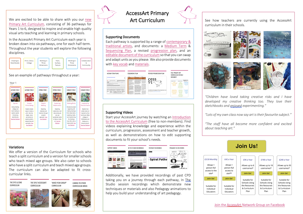 Starting Out with the AccessArt Primary Art Curriculum