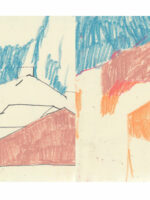 Joe Gamble studio -Lisbon sketchbook An open sketchbooks showing sketches of Lisbon.