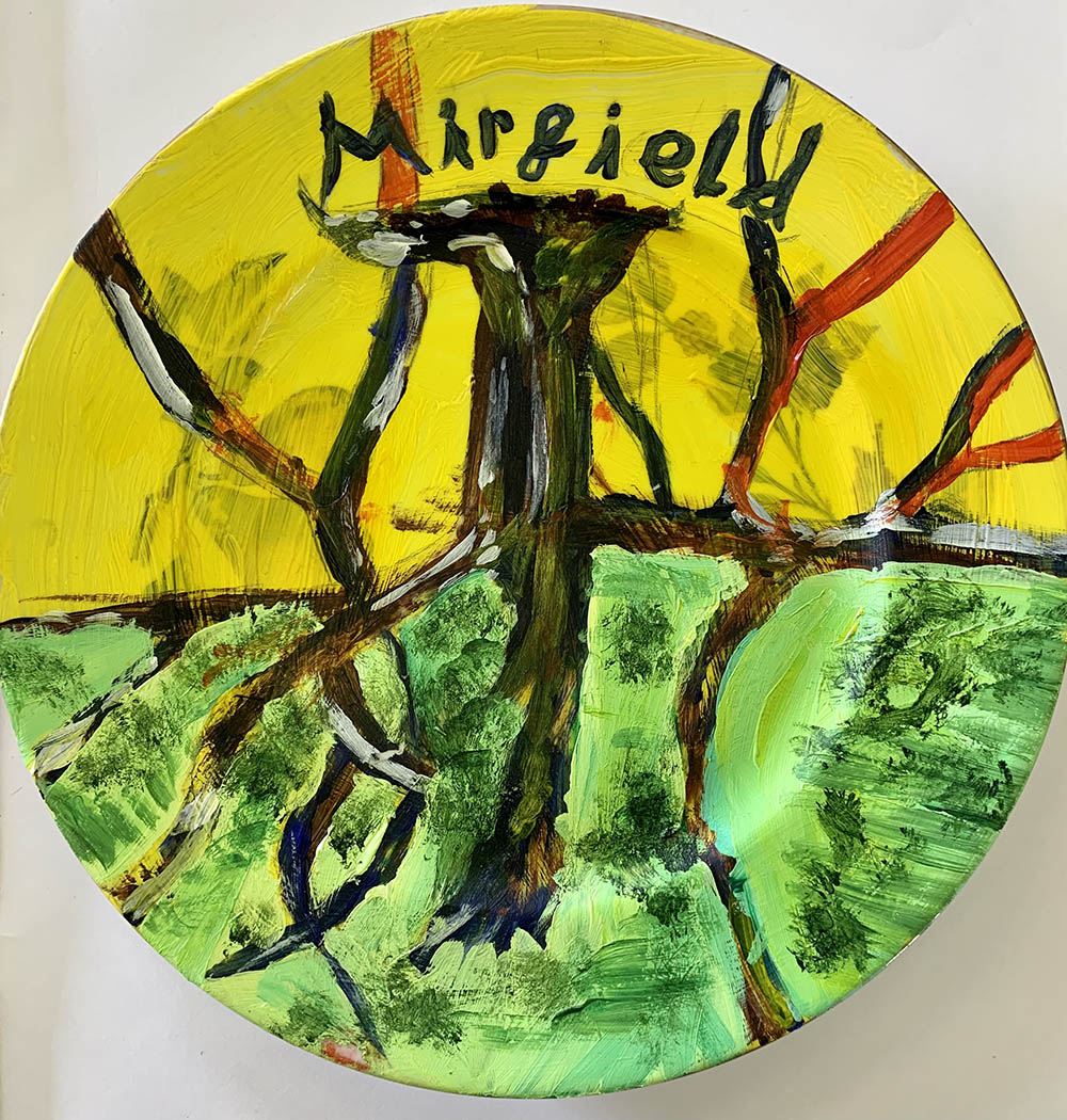 Final Painted Plate Inspired by Janine Burrows by Natalie Deane