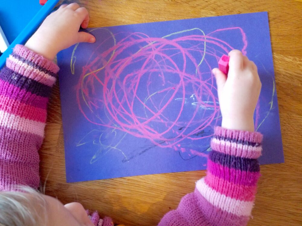 A child's drawing representing 'angry'.