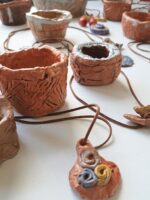 Clay Pinch Pots and Pendants Inspired By Stone Age Pots by Charlotte Puddephatt