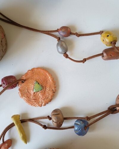 Clay Pinch Pots and Pendants Inspired By Stone Age Pots by Charlotte Puddephatt