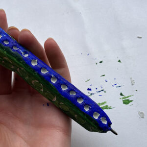 Painted Clay Pen by Tobi Meuwissen