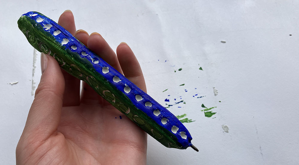 Painted Clay Pen by Tobi Meuwissen