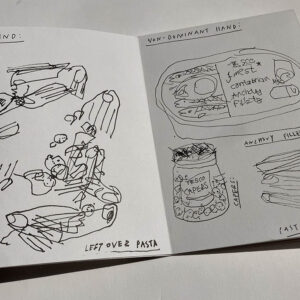 Blind and Non-Dominant Drawings of Food by Tobi Meuwissen