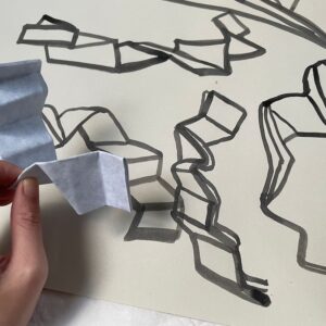 Drawings of Paper Sculptures by Yu-Ching Chiu