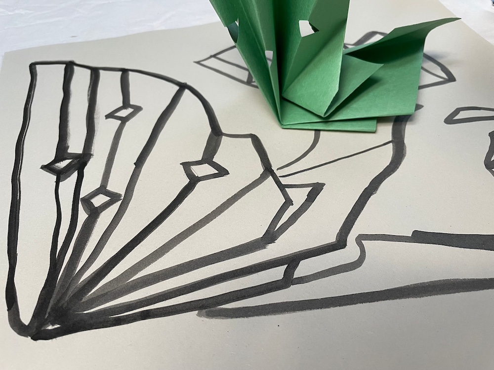 Drawings of Paper Sculptures by Yu-Ching Chiu