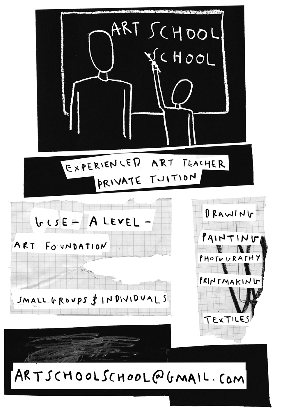 The first poster, under the old name of Art School School by Sarah and John Gamble