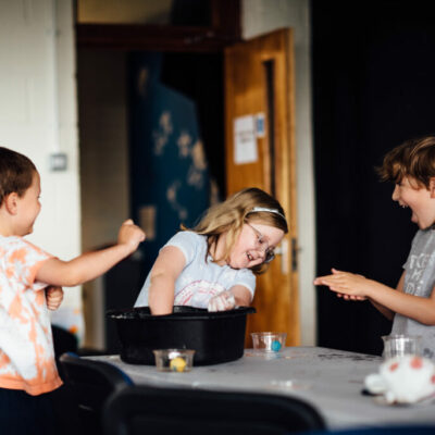 Making balls using wet felt.