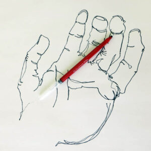 Continuous Line Drawing of a Hand