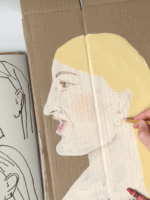 Adding Crayon To The Portrait by Tobi Meuwissen