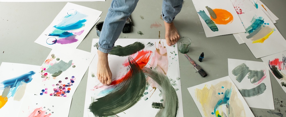 Gestural Foot Painting, by Laura McKendry
