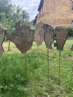 Cardboard Hands Outside