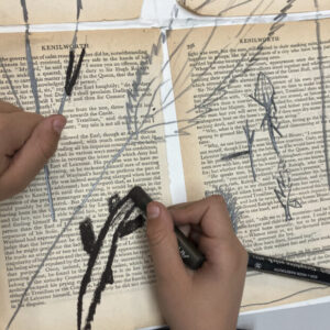 Drawing Sticks in Oil Pastel at MMPS by Tobi Meuwissen