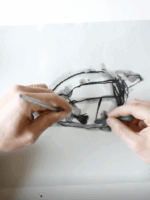 Charcoal and Water Drawing of a Lemon by Joe Gamble