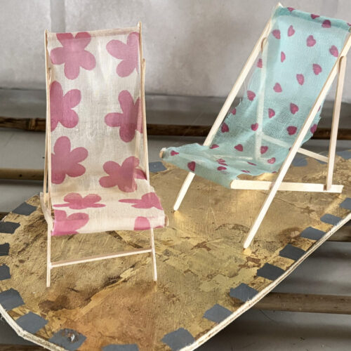 Sculpture of deckchairs