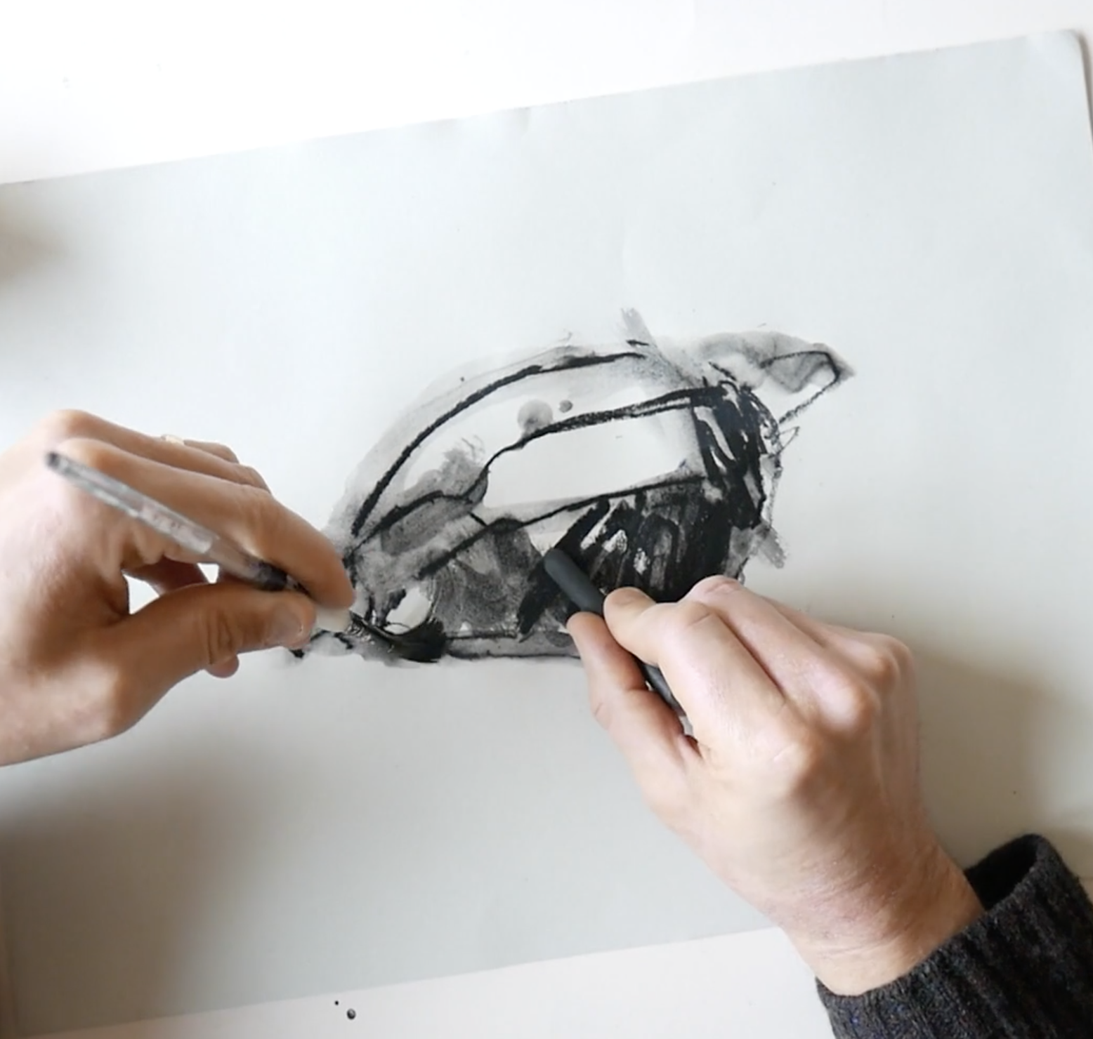 Drawing With Two Hands