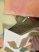 Collaging a Scarf Made From Rubbings at WDCE by Tobi Meuwissen